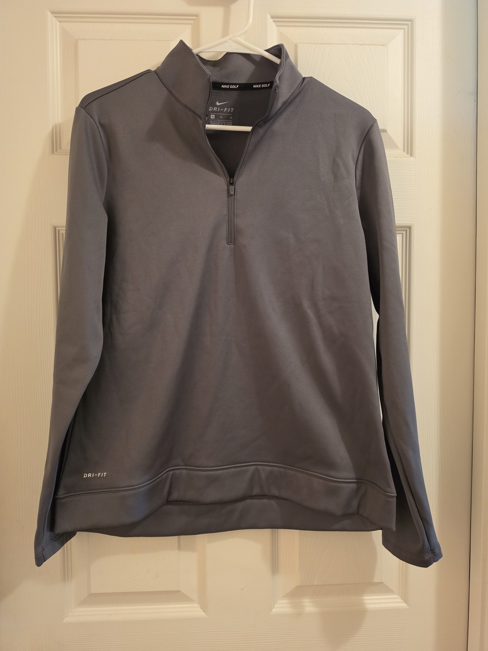 Nike Grey Dri-FIT Quarter-Zip Performance Pullover